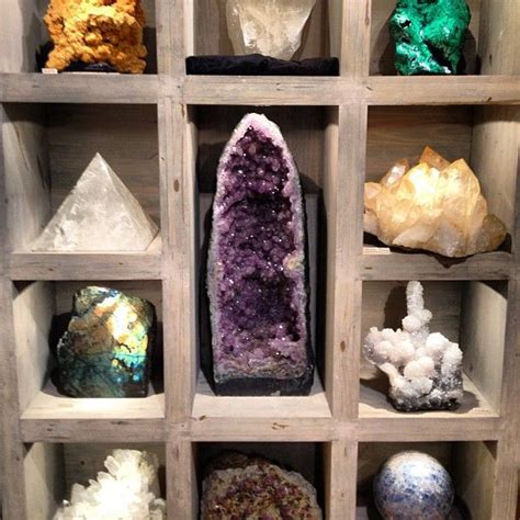 Display Minerals On Your Shelf Crystal Decor Rock Collection