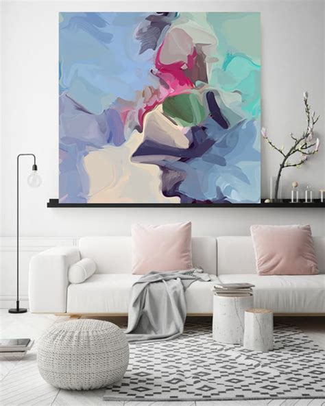 An Attractive Vibe Wall Art Original Painting Abstract Blue Etsy