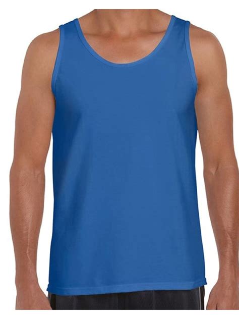 Gildan Tank Top For Men Cotton Sleeveless Shirts For Him Mens Sport