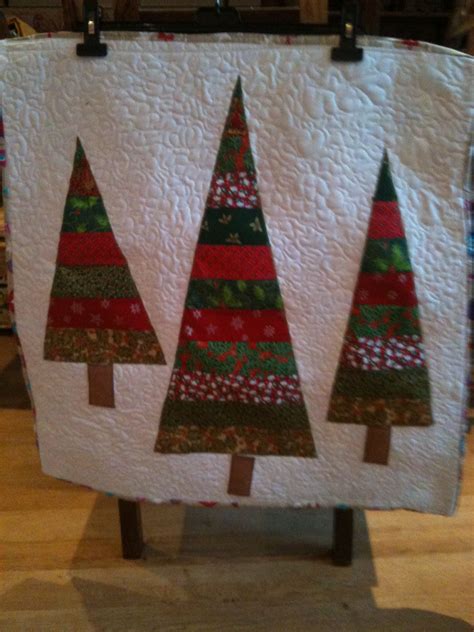 3 Christmas Trees Quilted Wall Hanging Christmas Tree Quilted Wall