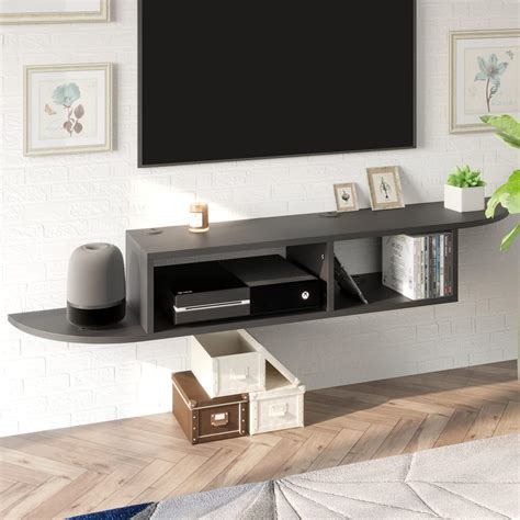 Floating Tv Stand Tv Wall Shelf Stand Floating Cable Box Shelf Wall Mounted Media Shelves