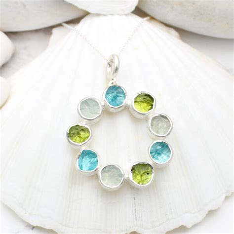 Handmade Aquamarine Gemstone Necklaces And Pendants By Poppy Jewellery