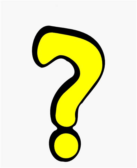 Question Mark Free Clipart Image With Transparent Yellow Yellow