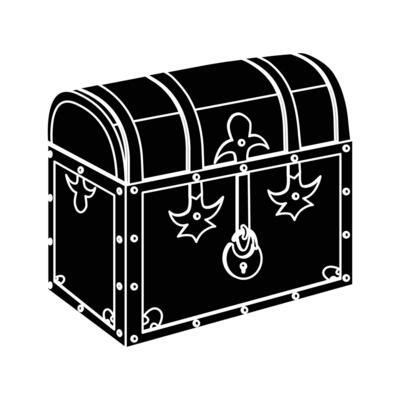 Treasure Chest Silhouette Vector Art Icons And Graphics For Free Download
