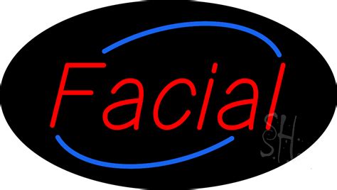 Red Facial Oval Animated Neon Sign Facial Neon Signs Everything Neon