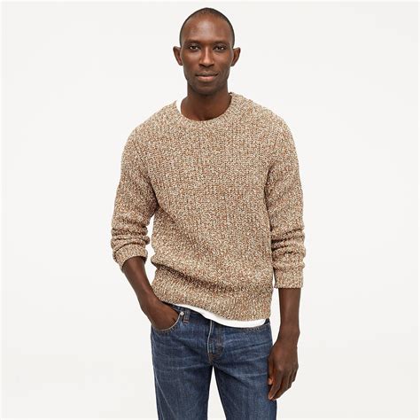 j crew wallace and barnes crewneck sweater in marled italian cotton for men lyst