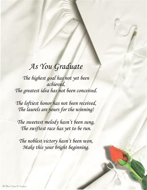 Graduation Poem As You Graduate Etsy