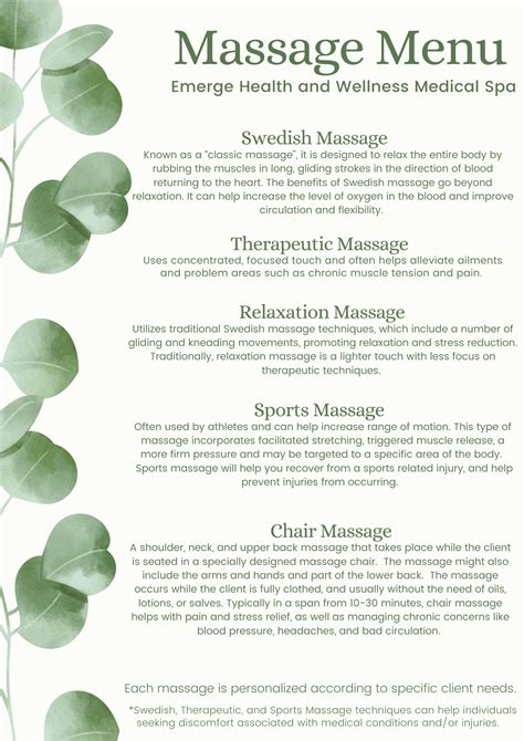 Massage Therapy Emerge Health And Wellness