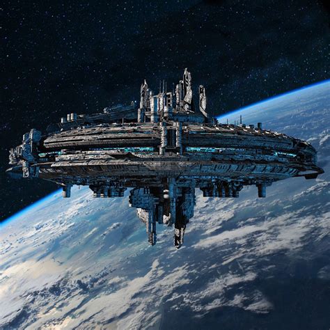 Rusty Mothership Max Space Station Sci Fi Concept Art Space Fantasy
