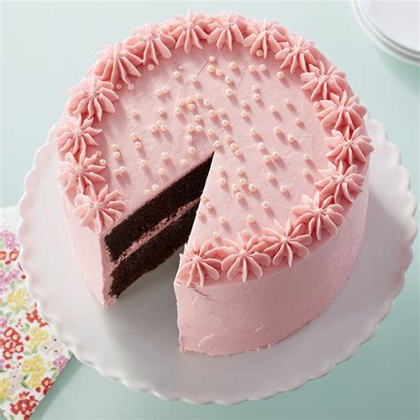 Pearly Pink Cake Cake Decorating Easy Cake Pink Birthday Cakes