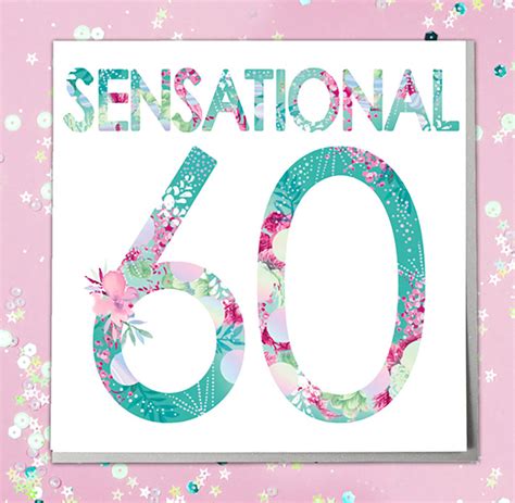 60th Birthday Card By Lola Design Ltd