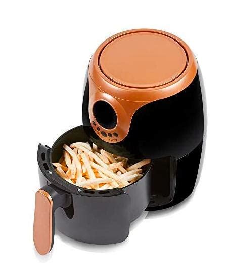 Koolatron 3.6 l total chef air fryer 3.6 l (3.8 qt.) capacity use little or no oil at all to cook fried foods adjustable thermostat 82 °c to 204 °c (180 °f. Copper Chef 2 QT Air Fryer - Color