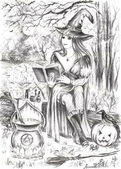 Pin By Moon Wolfsong On Crafts And Hobbies Witch Coloring Pages