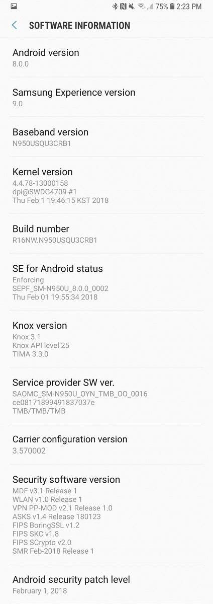 Leaked Snapdragon Samsung Galaxy S8s8 And Note8 Android Oreo Build