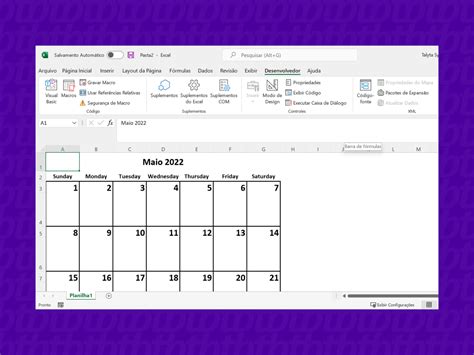 Como fazer um calendário no Excel