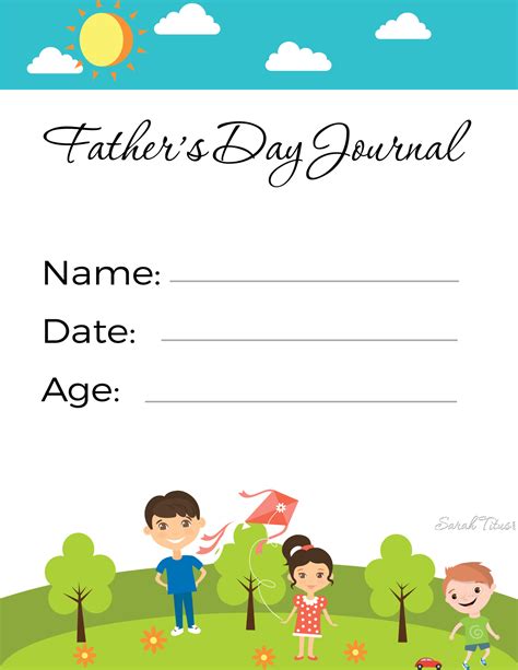 Fathers Day Journal Free Printables Sarah Titus