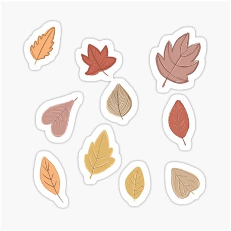 Fall Leaves Sticker For Sale By Szdesignss Redbubble