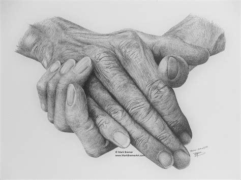 Pencil Drawing These Hands Mark Bremer