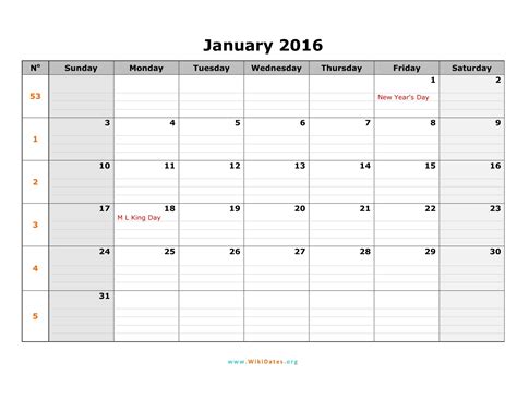 View the month calendar of january 2016 calendar including week numbers. January 2016 Calendar | WikiDates.org