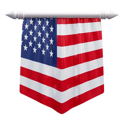 Usa National Flag Set Illustration Or 3d Realistic Usa Waving Country