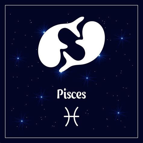 Pisces Astrological Sign Of The Zodiac Horoscope On The Night Sky With