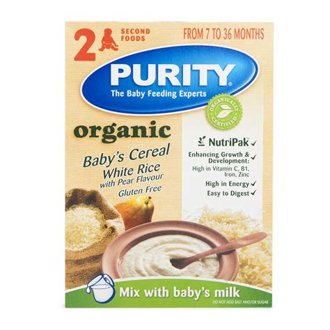 Purity Organic White Rice Babys Cereal 150 G Za