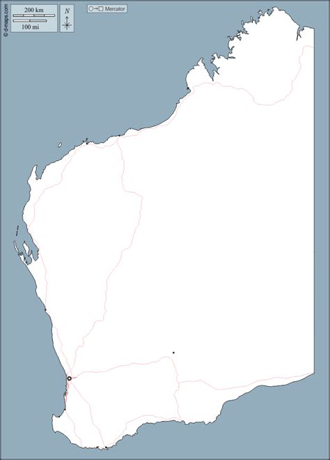 Learn about the names of the. Western Australia free map, free blank map, free outline ...