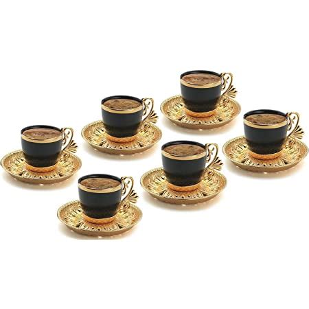 Amazon Com Demmex Stunning Espresso Turkish Coffee Cups With Metal