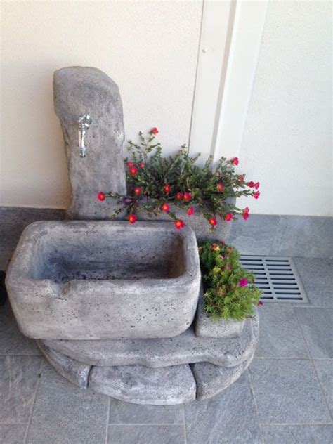 Fontana in pietra chiara fontana con cristo e i 4 elementi larghezza: Fontana Dolomiti 60 | Fontane da giardino, Giardino e ...