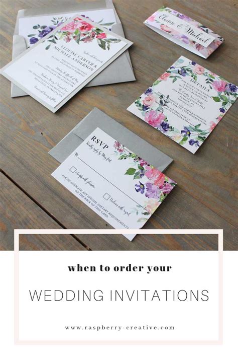 When To Order Your Wedding Invitations Raspberry Creative Llc