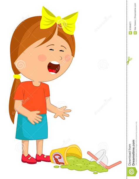 Girl With Dropped Down Panties Vector Illustration