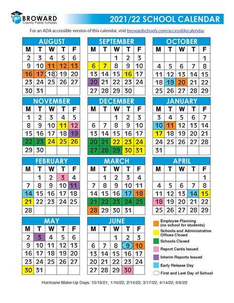 2021 2022 Miami Dade And Broward School Calendars Miami Dade
