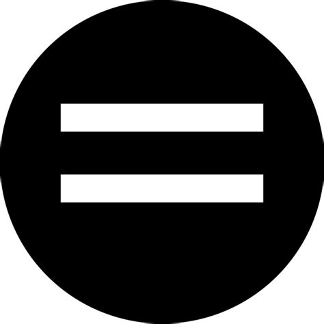 Equals Black Circle Free Svg