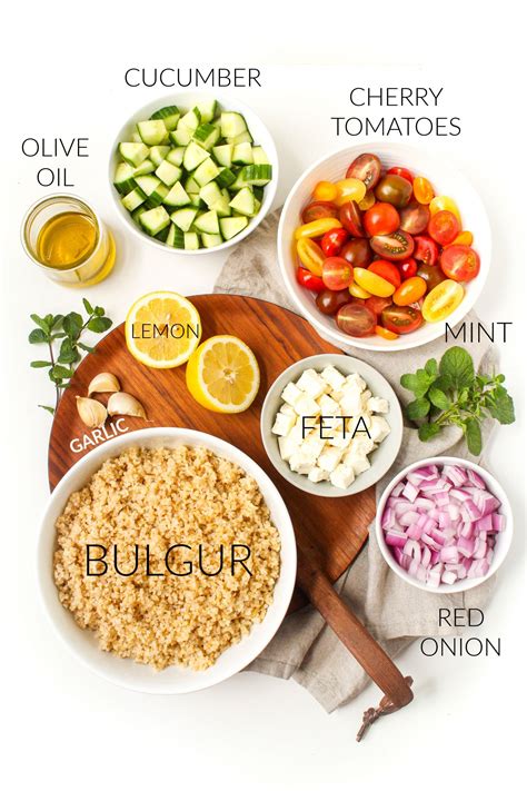 Mediterranean Bulgur Salad With Lemon Mint Vinaigrette Healthy Recipe