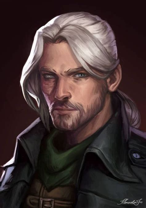 White Hair Guy In 2020 Portrait Character Portraits Fantasy