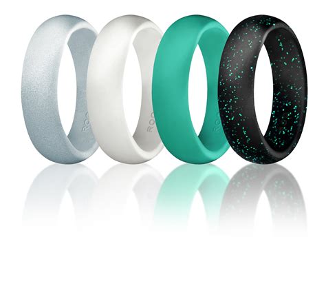 Silicone Wedding Ring For Women By Roq Set Of 4 Silicone Rubber