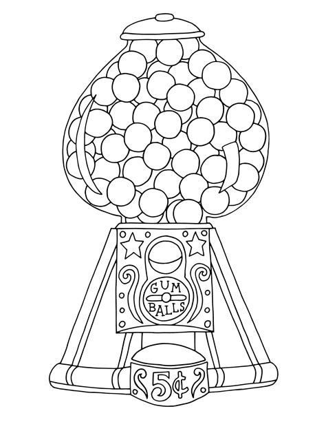 Lamborghini coloring page for kids: Gumball Machine Coloring Pages