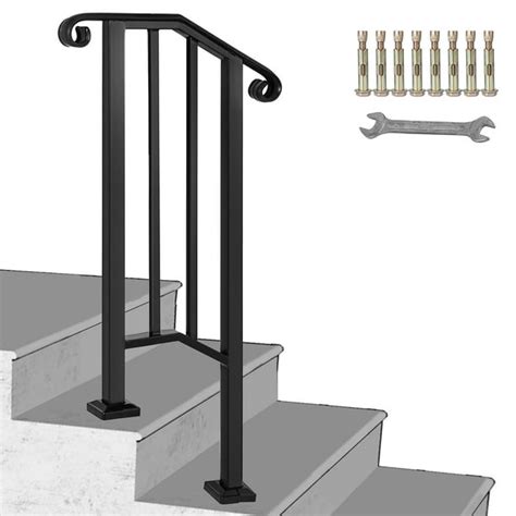 Vevor Handrail Picket 1 Fits 1 Or 2 Steps Matte Black Stair Rail