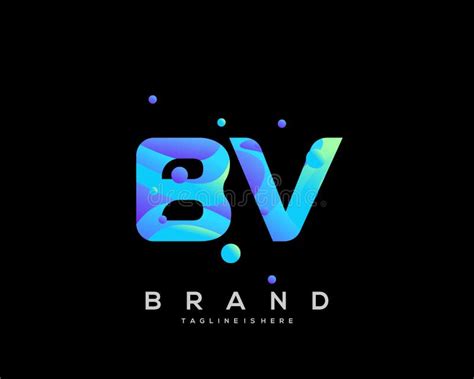 Initial Letter Bv Logo With Colorful Circle Background Letter