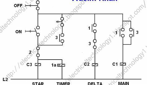 electrical star delta starter diagram