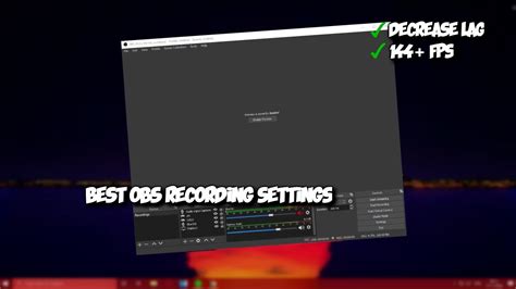 Best OBS Recording Settings For A Low End PC No Lag 1080p 144FPS