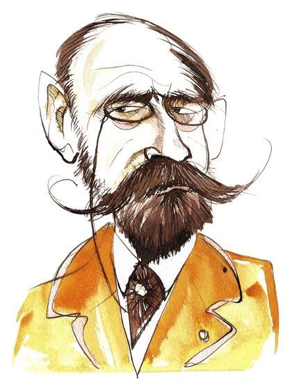 French Novelist Emile Zola Caricature Giclee Print Neale Osborne
