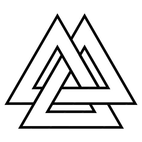 Premium Vector Valknut Symbol Triangle Logo Viking Age Symbol Celtic