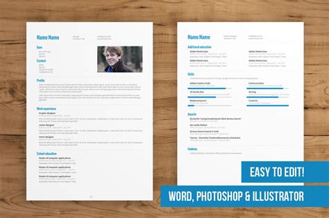 Resume format and cv format: 2 Page CV Template easy to edit ~ Resume Templates ...