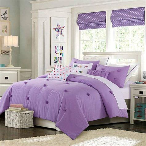 Purple Comforter Set Pom Pom Birthday T For Teens Daughter Kids