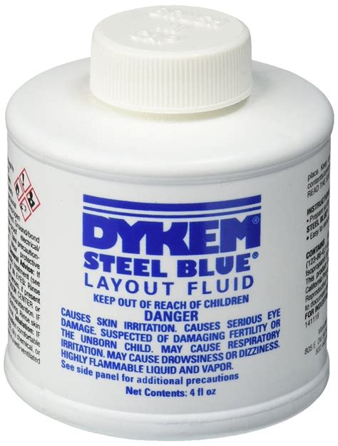 Dykem Steel Blue Layout Fluid 4 Oz Case Of 12 253 80300 Penn Tool