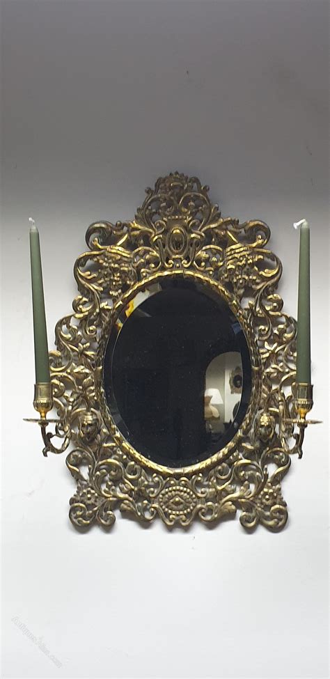 Antiques Atlas Victorian Brass Wall Mirror