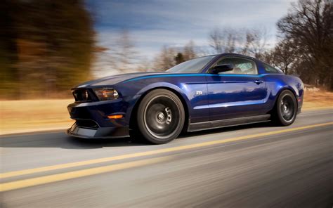 Ford Sports Car Tree Mode Of Transportation Ford Mustang Blue Cars