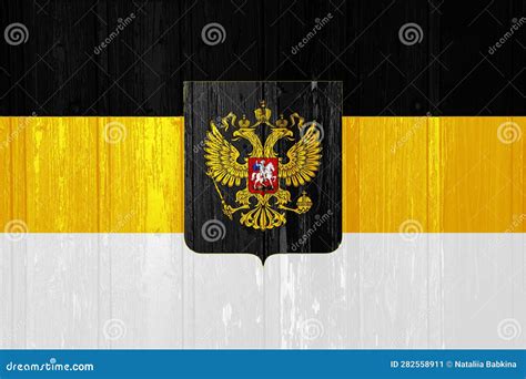 russian imperial flag with a double headed eagle the first official state flag of the russian