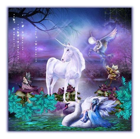 Land Of Unicorns And Fairies By Marvy1 Liked On Polyvore Featuring